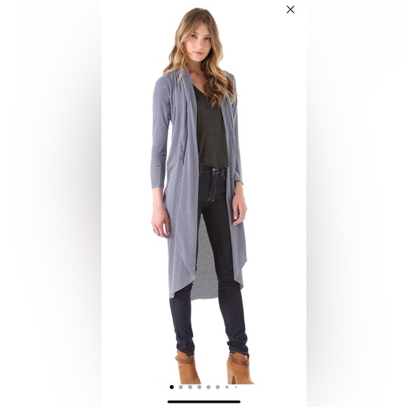 Dolan Striped Draped Cardigan - Picture 6 of 9